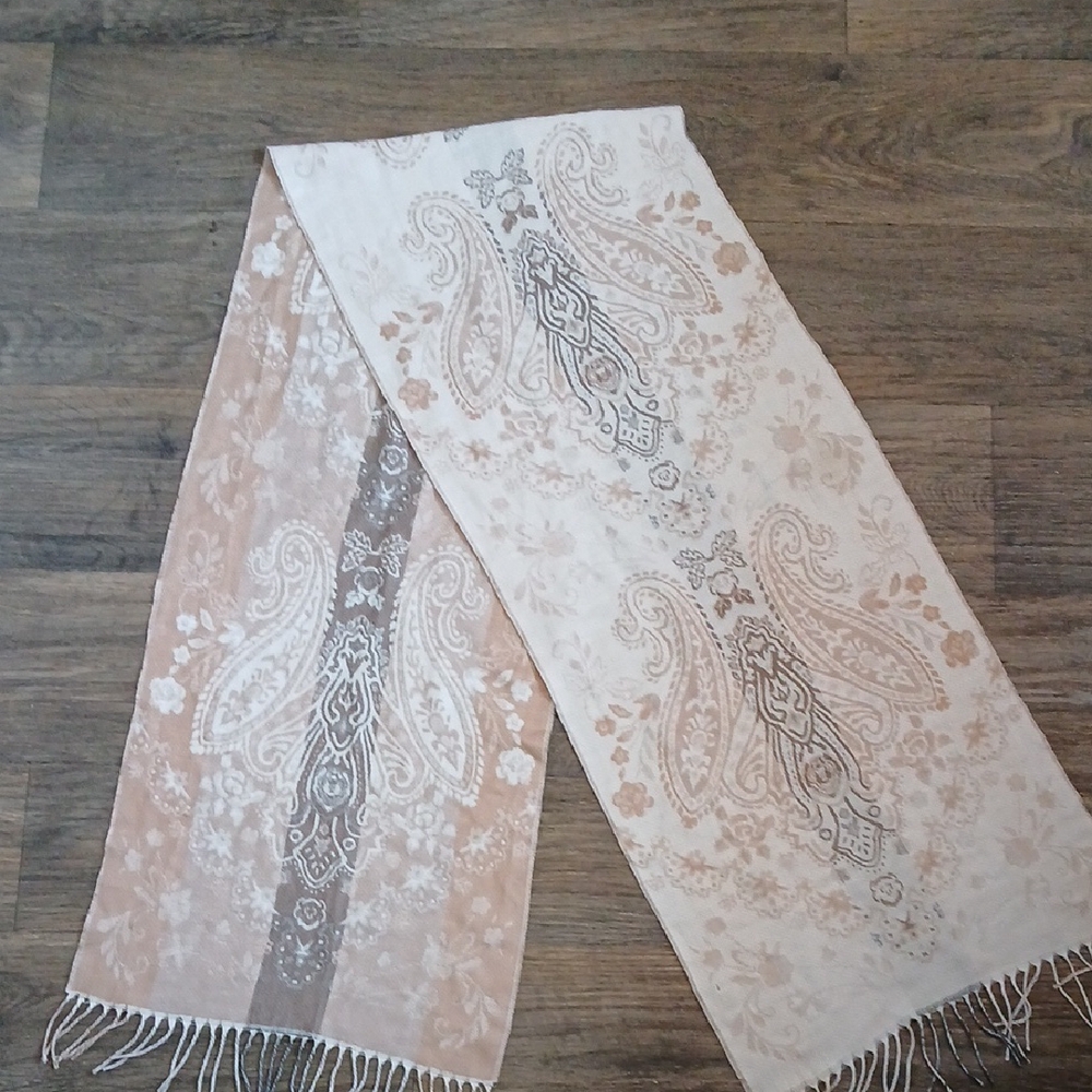 Lord & Taylor Reversible Fringe Scarf.